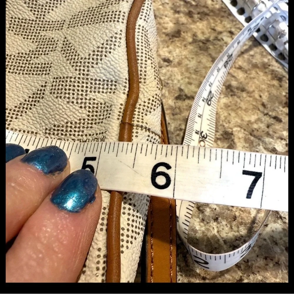 Michael Kors Cream and Tan Mini Bag